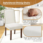 Dining Chairs Set Of 2, Mid-Century Modern Dinning Chairs, Living Room Bedroom Outdoor Lounge Chair, White Kitchen Accent Chairs