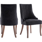 Wingback Upholstered Dining Chairs Set of 2, Fabric Side Dining Room Chairs, Living Room Chairs for Home Kitchen