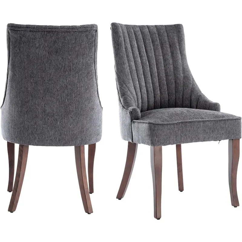 Wingback Upholstered Dining Chairs Set of 2, Fabric Side Dining Room Chairs, Living Room Chairs for Home Kitchen