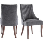 Wingback Upholstered Dining Chairs Set of 2, Fabric Side Dining Room Chairs, Living Room Chairs for Home Kitchen