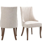 Wingback Upholstered Dining Chairs Set of 2, Fabric Side Dining Room Chairs, Living Room Chairs for Home Kitchen