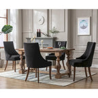 Wingback Upholstered Dining Chairs Set of 2, Fabric Side Dining Room Chairs, Living Room Chairs for Home Kitchen