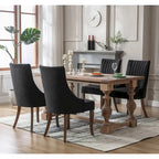 Wingback Upholstered Dining Chairs Set of 2, Fabric Side Dining Room Chairs, Living Room Chairs for Home Kitchen