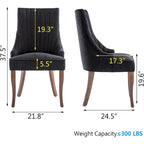 Wingback Upholstered Dining Chairs Set of 2, Fabric Side Dining Room Chairs, Living Room Chairs for Home Kitchen