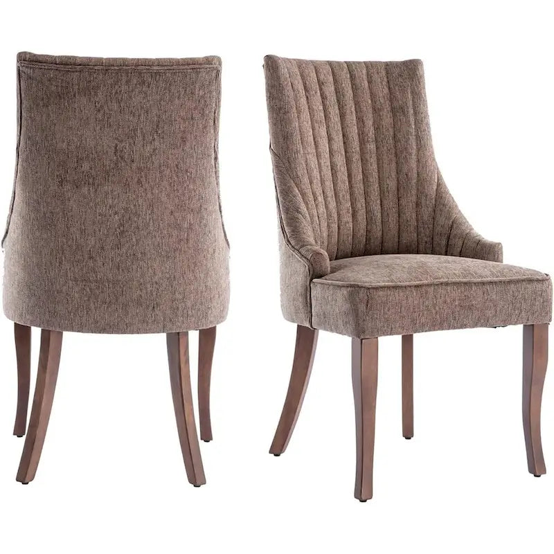 Wingback Upholstered Dining Chairs Set of 2, Fabric Side Dining Room Chairs, Living Room Chairs for Home Kitchen