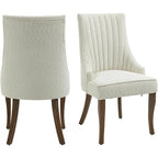 Wingback Upholstered Dining Chairs Set of 2, Fabric Side Dining Room Chairs, Living Room Chairs for Home Kitchen