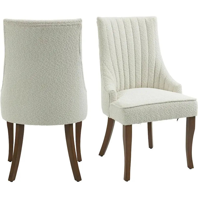 Wingback Upholstered Dining Chairs Set of 2, Fabric Side Dining Room Chairs, Living Room Chairs for Home Kitchen