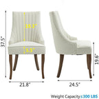 Wingback Upholstered Dining Chairs Set of 2, Fabric Side Dining Room Chairs, Living Room Chairs for Home Kitchen