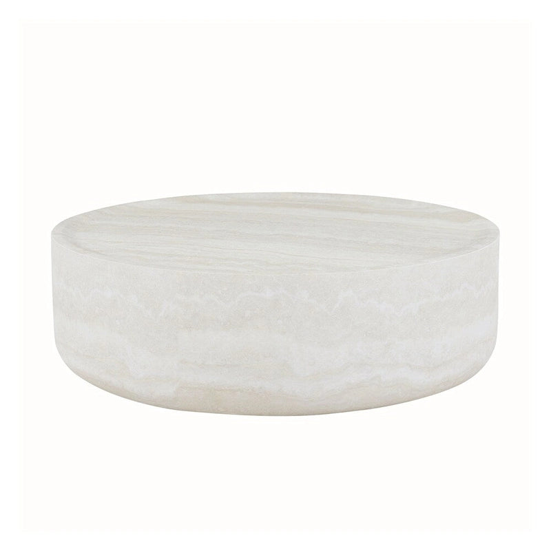 31.49 Sturdy Fiberglass Round Coffee Table with Large Storage