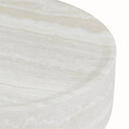 31.49 Sturdy Fiberglass Round Coffee Table with Large Storage