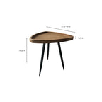 Macari Rollins Rattan Top Side Table - 17W x 17D x 19H