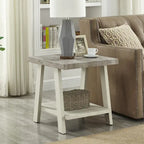 Contemporary 3-Piece Wood Shelf Coffee Table Set