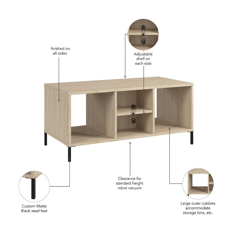 Bush Furniture Essence Living Room Coffee Table with Shelves