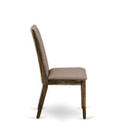 11 Walnut Dining Table Set - A Wooden Table And 10 Linen Fabric Upholstered Chairs(finish Options) - Photo 14