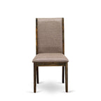 11 Walnut Dining Table Set - A Wooden Table And 10 Linen Fabric Upholstered Chairs(finish Options) - Photo 16