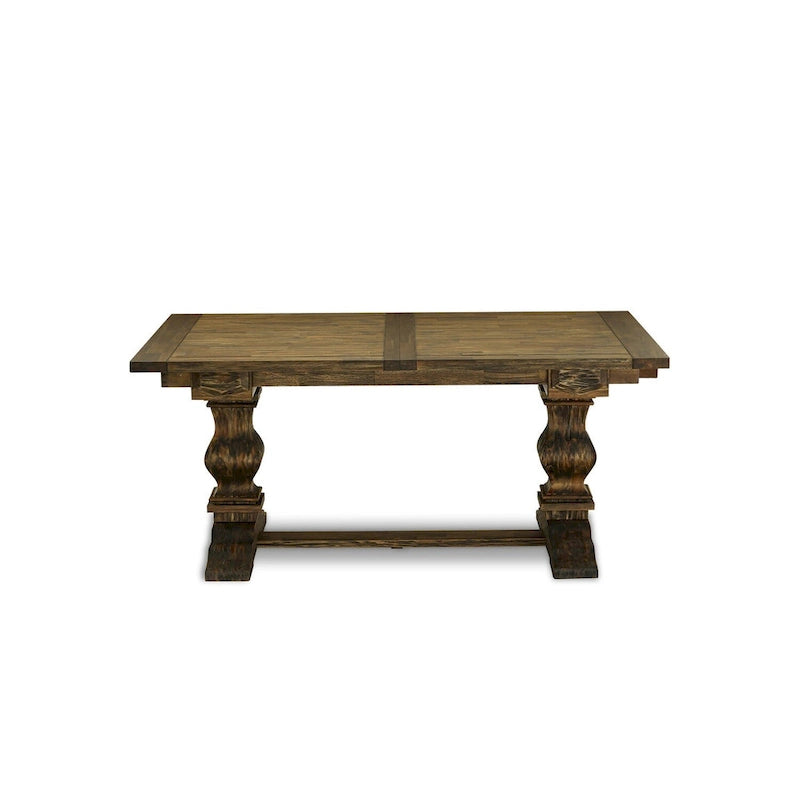 11 Walnut Dining Table Set - A Wooden Table And 10 Linen Fabric Upholstered Chairs(finish Options) - Photo 33