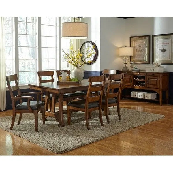 Faux Leather Simply Solid Kern Solid Wood 9 - Piece Dining Collection - Photo 1