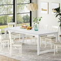 78.74 Inches Modern Dining Table for 8-10, Rectangular Kitchen Table - 78.7W x 39.4D