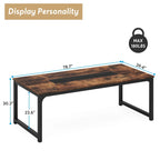 78.74 Inches Modern Dining Table for 8-10, Rectangular Kitchen Table - 78.7W x 39.4D