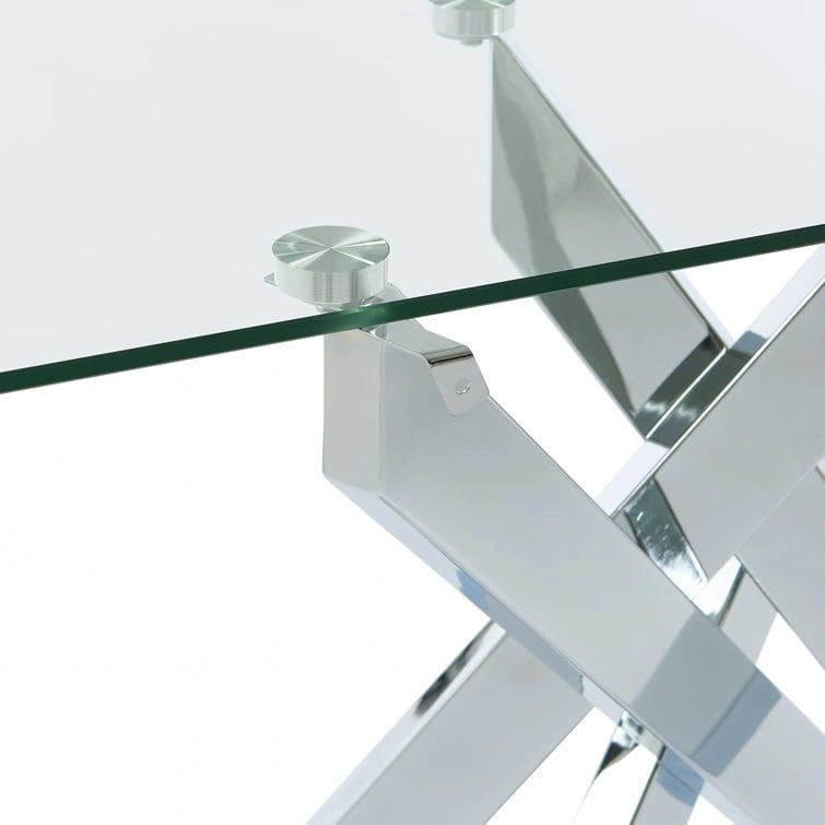 45.3 Glass Top Console Table - N/A