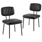 Upholstered Mid Century Modern Kitchen Dining Room Chairs Set of 2