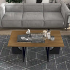Contemporary Wood Rectangular Coffee Table