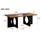 Contemporary Wood Rectangular Coffee Table