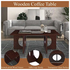 Contemporary Wood Rectangular Coffee Table